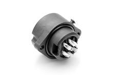 C01630G00620012 Female receptacle with solder termination Mounting hole Ø22 without chamfer; suitable sealing for screws is necessary
