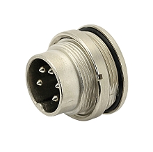 C09111C0070002 Rear mounting male metal receptacle with O-ring seal and ring nut mount. 7 contacts. Comparable to PN# 09-0127-780-07