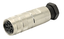 C091 11D014 001 2 - M16 Female cable connector with internal strain relief and metal locking ring.  14 contacts, 6-8mm cable diameter. Contacts sold separately.