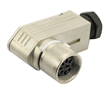 C091 11F005 001 2 - M16 Female cable connector with internal strain relief and metal locking ring. 5 contacts, 6-8mm cable diameter. Contacts sold separately. Comparable to PN# 99561475005
