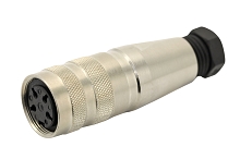 C091 31D012 200 2 - M16 Female cable connector with internal strain relief and metal locking ring.  12 contacts, gold plated, 4-6mm cable diameter.  Contacts included. Comparable to PN# 99-5130-15-12, 99-5130-00-12