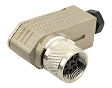 C091 31F004 100 2 - M16 Female cable connector with internal strain relief and metal locking ring. 4 contacts, silver plated, 4-6mm cable diameter.  Contacts included. Comparable to PN# 99-5110-75-04