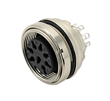C091 31G008 200 2 - M16 Rear mounting female metal receptacle with O-ring seal and ring nut mount.  8 contacts, gold plated.  Contacts included. Comparable to PN# 09-0174-89-08