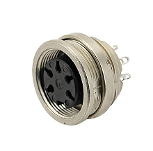 C091 31N105 200 2 - M16 Front mounting female metal receptacle with O-ring seal and ring nut mount. 5 contacts, gold plated.  Contacts included.