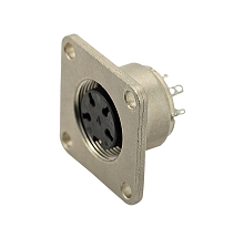 C091 31T007 200 2 - M16 Flange mount female metal receptacle with O-ring seal and ring nut. 7 contacts, gold plated.  Contacts included.