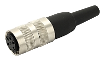 T 3261 018 - M16 Female straight cable connector with internal strain relief and metal locking ring. 3 contacts, gold plated, 4 - 6mm cable diameter  Contacts included. Comparable to PN# 99-2006-09-03, 09-0006-09-03