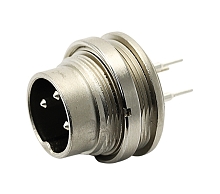T 3262 400 - M16 Male receptacle with ring nut. 3 contacts, silver plated  Contacts included. Comparable to PN# 09-0307-90-03