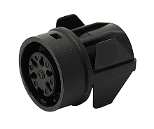 T 3271 550 - M16 Straight full plastic front mounting female receptacle with snap-in mount. 3 contacts Contacts sold separately.