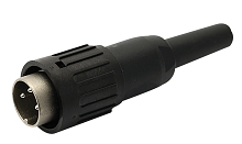 T 3274 501 - M16 Male straight cable connector with internal strain relief and plastic locking ring. 3 contacts, silver plated, 4-6mm cable diameter  Contacts included.