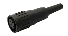 T 3275 501 - M16 Female straight cable connector with internal strain relief and plastic locking ring. 3 contacts, silver plated, 4-6mm cable diameter.  Contacts included.