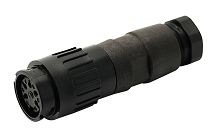 T 3278 552 - M16 Female straight cable connector with internal strain relief and clamping ring. 3 contacts, 6-8mm cable diameter. Contacts sold separately.