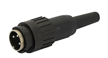 T 3329 518 - M16 Male straight cable connector with internal strain relief and plastic locking ring. 4 contacts, silver plated, 4-6mm cable diameter.  Contacts included.