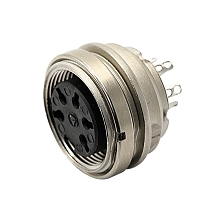 T 3363 150 - M16 Rear mounting female receptacle with ring nut. 5 contacts Contacts sold separately.