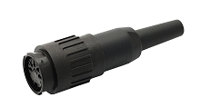 T 3378 551 - M16 Female cable connector with black cable sleeve. 5 contacts, 4-6mm cable diameter Contacts sold separately.