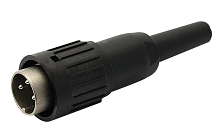 T 3394 501 - M16 Male straight cable connector with internal strain relief and plastic locking ring. 5 contacts, silver plated, 4-6mm cable diameter  Contacts included.