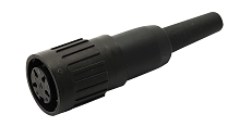 T 3395 501 - M16 Female straight cable connector with internal strain relief and plastic locking ring. 5 contacts, silver plated, 4-6mm cable diameter  Contacts included.