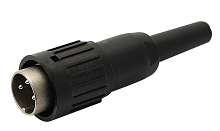 T 3434 501 - M16 Male straight cable connector with internal strain relief and plastic locking ring. 7 contacts, silver plated, 4-6mm cable diameter.  Contacts included.