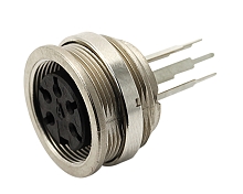 T 3478 330 - M16 Front mounting female receptacle with ring nut. 7 contacts, silver plated  Contacts included.