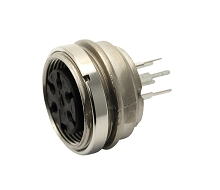 T 3478 420 - M16 Rear mounting female receptacle with ring nut. 7 contacts, silver plated  Contacts included.