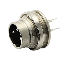 T 3486 400 - M16 Rear mounting male receptacle with ring nut. 7 contacts, silver plated  Contacts included.