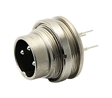 T 3506 404 - M16 Rear mounting male receptacle with ring nut. 8 contacts, gold plated  Contacts included.