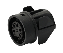 T 3521 550 - M16 Straight, full plastic front mounting female receptacle with snap-in mount. 8 contacts Contacts sold separately.