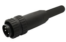 T 3524 951 - M16 Full plastic straight male cable connector with internal strain relief and plastic locking ring. 8 contacts, 4-6mm cable diameter Contacts sold separately.