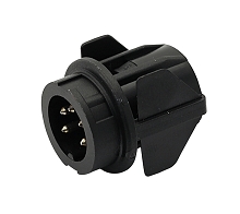 T 3646 500 - M16 Straight, Full plastic Front mounting male receptacle with snap-in mount.  14 contacts, silver plated  Contacts included.