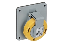 2CMA100435R1000  2P+E Female Industrial Receptacle, Angled, UL/CSA. Replaces Part# ABB320R4W. Comparable PNs# 320R4W, 320R4WLEV, HBL320R4W, AH320R4W, PS320R4W, 320R4W