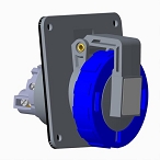 2CMA100573R1000   2P+E Panel Mounted Socket Outlet. Replaces Part# 332R6W