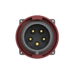 2CMA101285R1000  3P+N+E Male Panel Mounted Inlet, 32A, 415V, 6H, IP67. Replaces Part# 432EBU6W