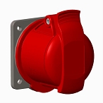 2CMA193154R1000  3P+E Female Panel Mounted Socket, 16A, 415V, 6H, IP44. Replaces Part# 316R6