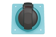 2CMA193235R1000  3P+N+E Panel Mounted Socket Outlet, Unified Flange, Angled. Replaces Part# 416RAU6.  Comparable to PNs# GW62210H,415-6,F51S333,1227,510,412.1667,488146,PE 1665 PI,UIS416-6S