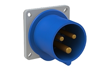 2CMA193338R1000  2P+E Panel Mounted Inlet, Minimized Flange, Straight. Replaces Part# 216B6
