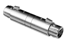 AC3F3FBW  3 Pole XLR Female to Female Blank D Shell In-line Adapter, Pre-wired, Black Finish. Comparable to PN# NA3FF-B