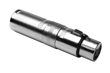 AC3M5FW  3 Pole to 5 Pole XLR Metal Male In-line Adapter, Pre-wired, Nickel Finish. Comparable to PN# NA3M5M