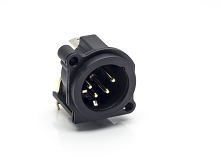 AC4MAH-AU-B  4 Pole XLR Male Chassis Mount, A Type, Gold Plated Contacts. Comparable to PN# NC4MAH