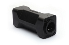 AC5M5MDW  5 Pole XLR Male Blank D Shell In-line Adapter, Pre-wired, Black