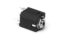 ACJS-MV35-5  3.5mm Single Vertical PCB Phone Jack, Stereo (5 Channels), Metal Bore, Metal Nut, Metal Thread