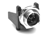 AG5MCCH  5 Pole Mini XLR  Chassis Mount, G Type, Male, Machined Contacts, Horizontal PCB, Nickel Finish