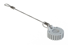 AHDC16-5-LA  Protective Cap for 5 Position Receptacles, with Lanyard, AHD Series, Grey.  Comparable to PN# HDC16-5-LA