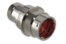 AHDM04-18-08PR-072  8 Position Receptacle, Shell Size 18, Pin, Reduced Seal, Wide Thread Adapter, Backshell with Weep Holes.  Comparable to PN#  HD34-18-8PE-072