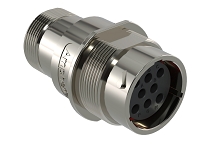 AHDM04-18-08SN-072  8 Position Receptacle, Shell Size 18, Socket, Normal Seal, Wide Thread Adapter, Backshell with Weep Holes.  Comparable to PN#  HD34-18-8SN-072