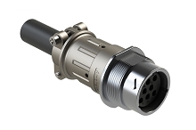 AHDM04-18-08SR-059  Receptacle Kit, shell size 18, 8 positions, socket, reduced diameter seal, wide thread, cable clamp backshell. Comparable to PN# HD34-18-8SE-059
