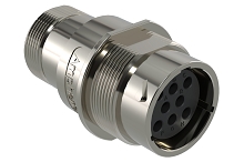 AHDM04-18-08SR-072  8 Position Receptacle, Shell Size 18, Socket, Reduced Seal, Wide Thread Adapter, Backshell with Weep Holes.  Comparable to PN#  HD34-18-8SE-072