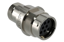 AHDM04-18-08SR-L005  8 Position Receptacle, Shell Size 18, Socket, Reduced Seal, Wide Thread Adapter, Backshell without Weep Holes.  Comparable to PN#  HD34-18-8SE-L005