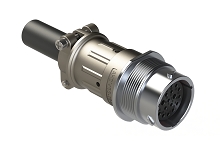 AHDM04-18-20SN-059  Receptacle Kit, shell size 18, 20 positions, socket, standard seal, wide thread, cable clamp backshell.Comparable to PN# HD34-18-20SN-059