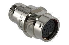 AHDM04-18-20SR-L005  20 Position Receptacle, Shell Size 18, Socket, Reduced Seal, Wide Thread Adapter, Backshell without Weep Holes.  Comparable to PN#  HD34-18-20SE-L005