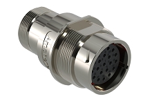 AHDM04-18-21SN-L005  21 Position Receptacle, Shell Size 18, Socket, Normal Seal, Wide Thread Adapter, Backshell without Weep Holes.  Comparable to PN#  HD34-18-21SN-L005