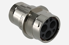 AHDM04-24-07PN-CL22-L005  7 Position Receptacle, Shell Size 24, Pin, Normal Seal, Wide Thread Adapter, Backshell without Weep Holes